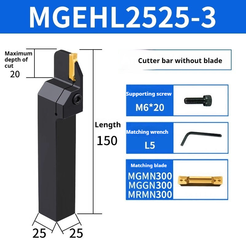 1006-CNC grooving tool bar anti-vibration hardened MGEHR/L reverse knife series lathe machine clamp external cylindrical grooving tool bar Shandong Denso Pricision Tools Co.,Ltd.